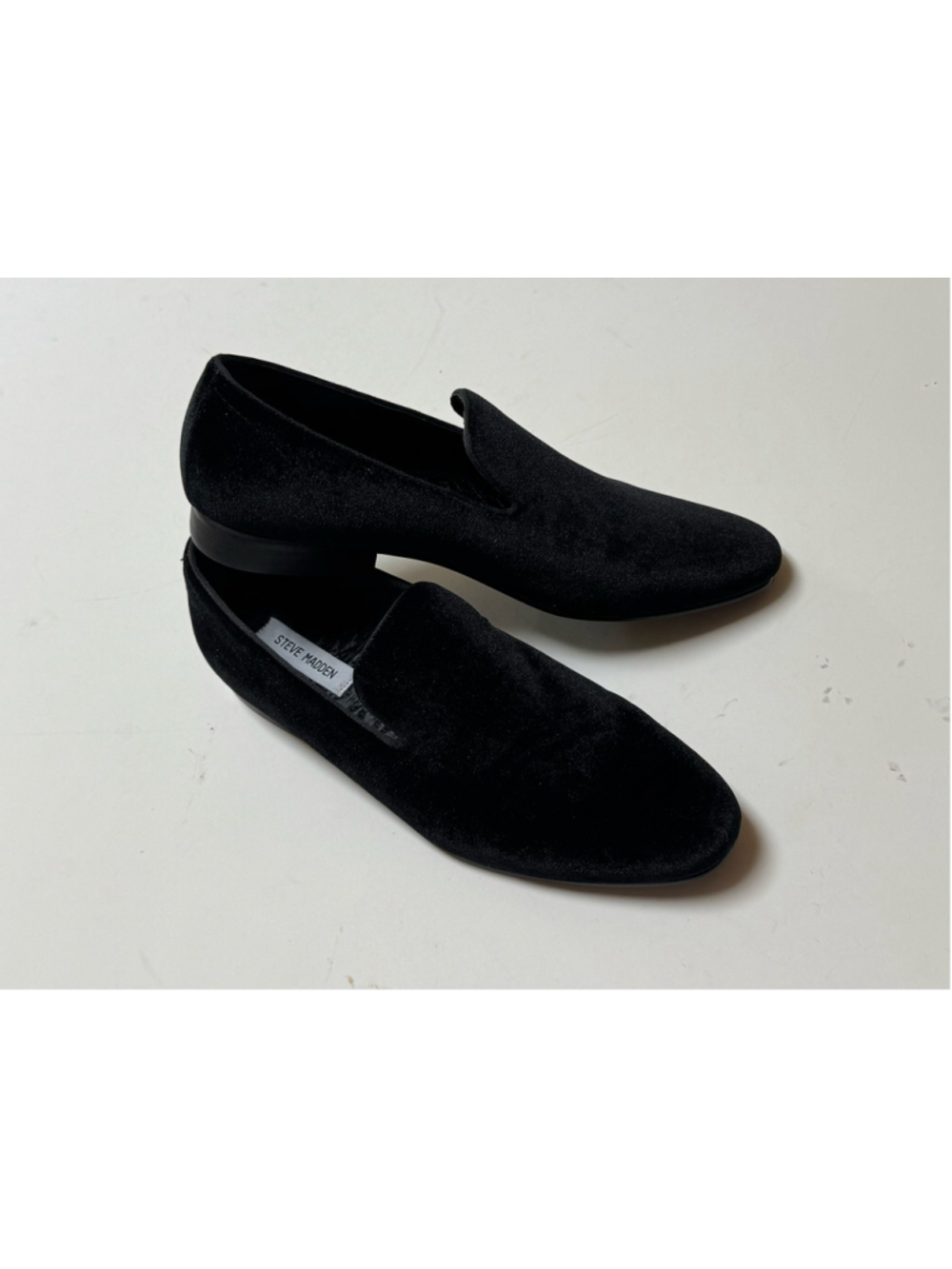 Steve Madden Laight Men’s Black Velvet Slip-on Loafers NEW